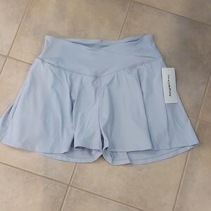 Womens Crossover Athletic Tennis Skort with Pockets: Butterfly High Waisted